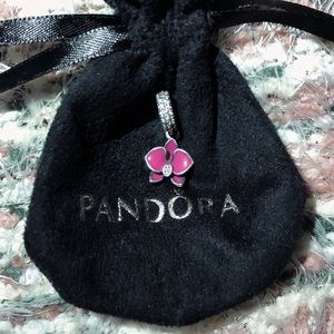 COPY - Dangle orchid pandora charm